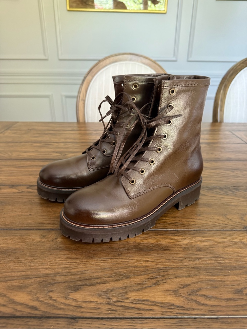 Thursday Women's Brown Leather Lace-Up Boots